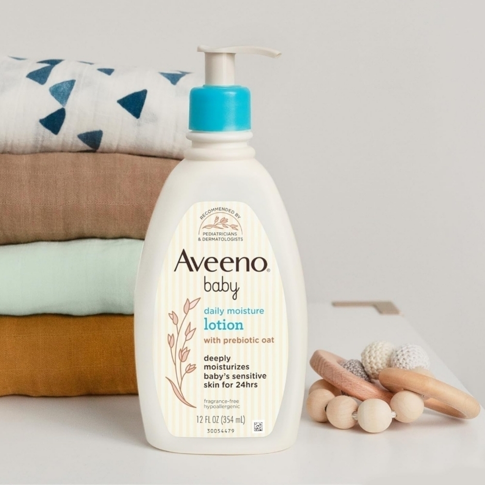 Aveeno Baby Daily Moisture Body Lotion for Sensitive Skin Hypoallergenic 18 Fl